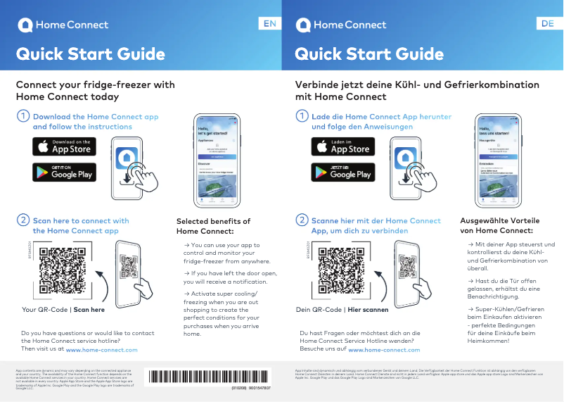 First page image of the manual for KG39NSBBF