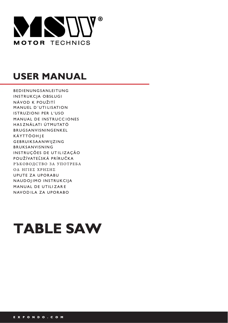 First page image of the manual for MSW-SBBD-4500MAX