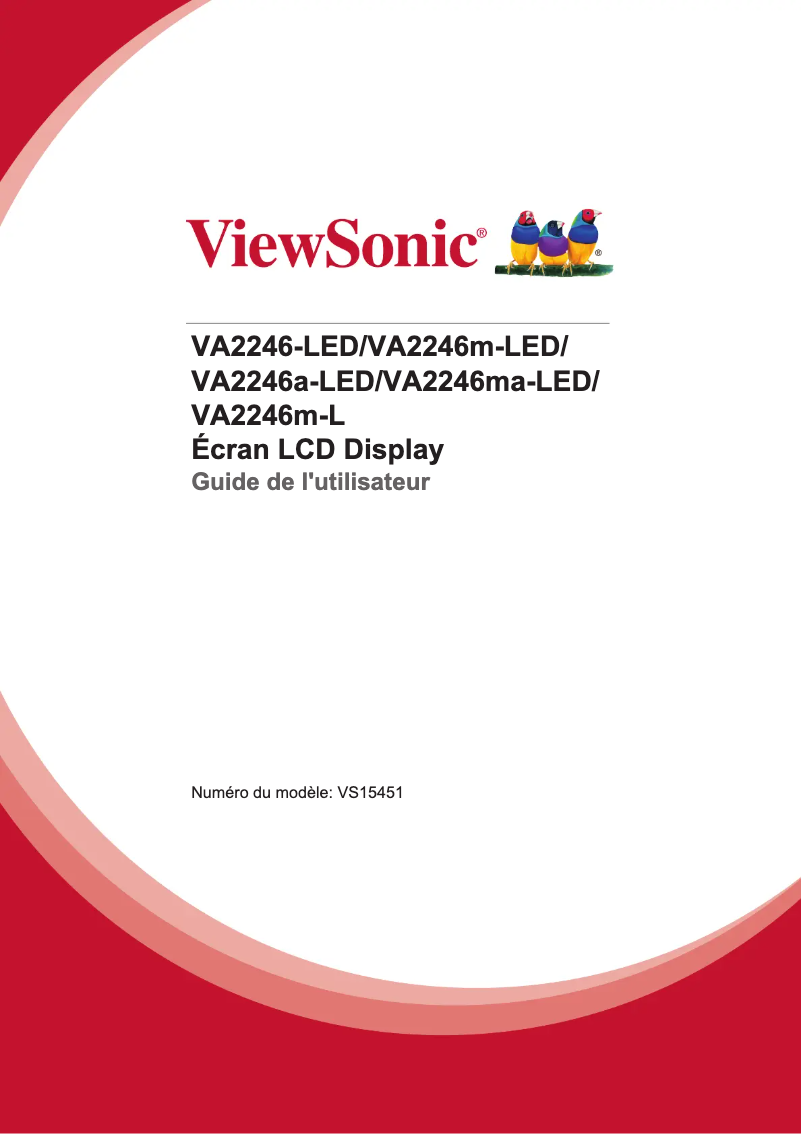 Image de la première page du manuel de l'appareil VA2246-LED