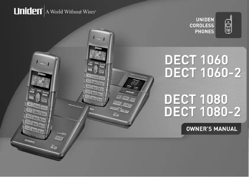 Page 1 of the manual User Manual Uniden DECT 1060-2