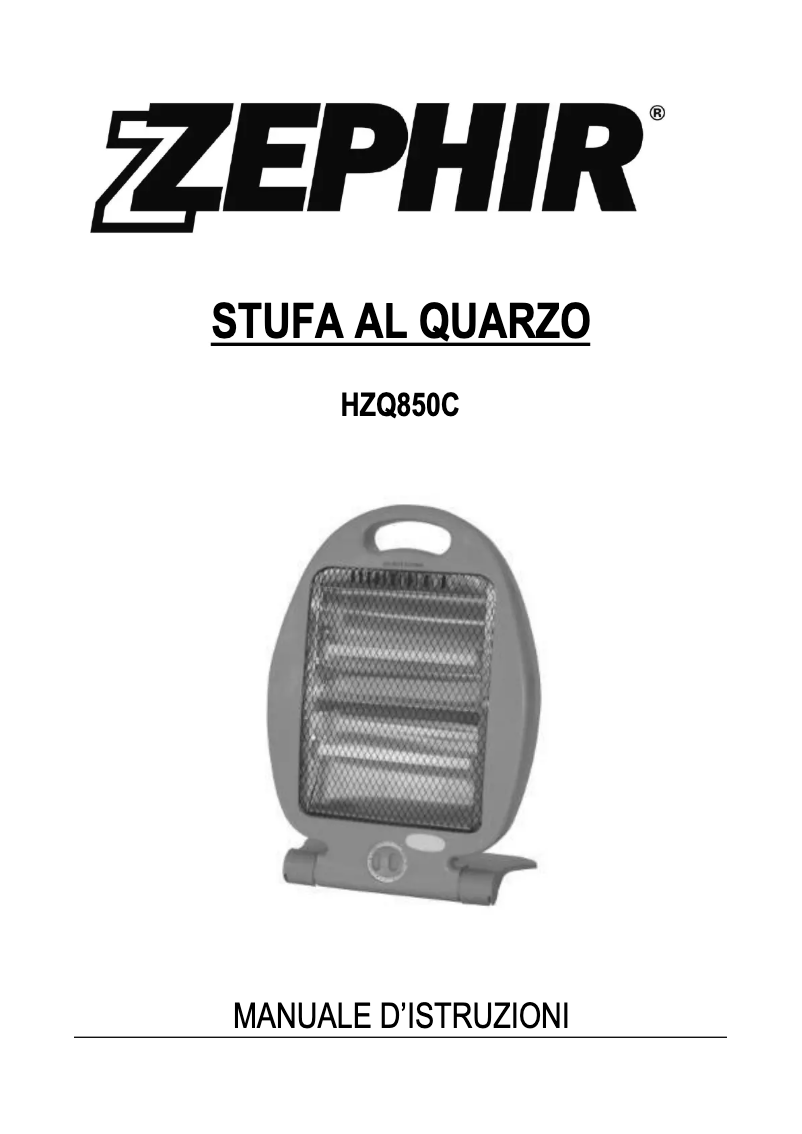 Image de la première page du manuel de l'appareil HZQ850C