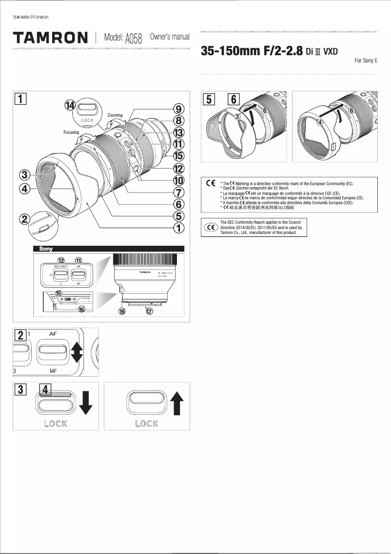 First page image of the manual for A058