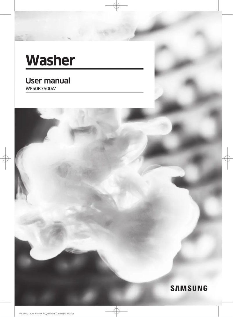 First page image of the manual for WF50K7500A