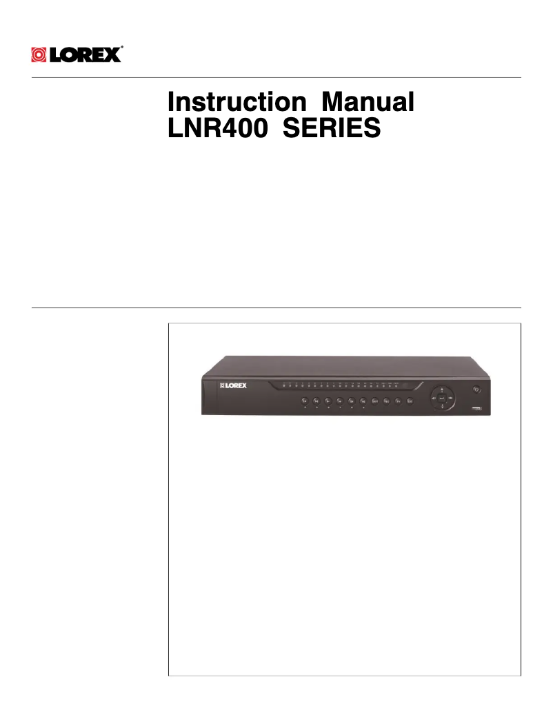 First page image of the manual for LNR4082