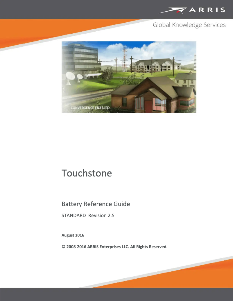 First page image of the manual for SURFboard Touchstone Battery BPB026S