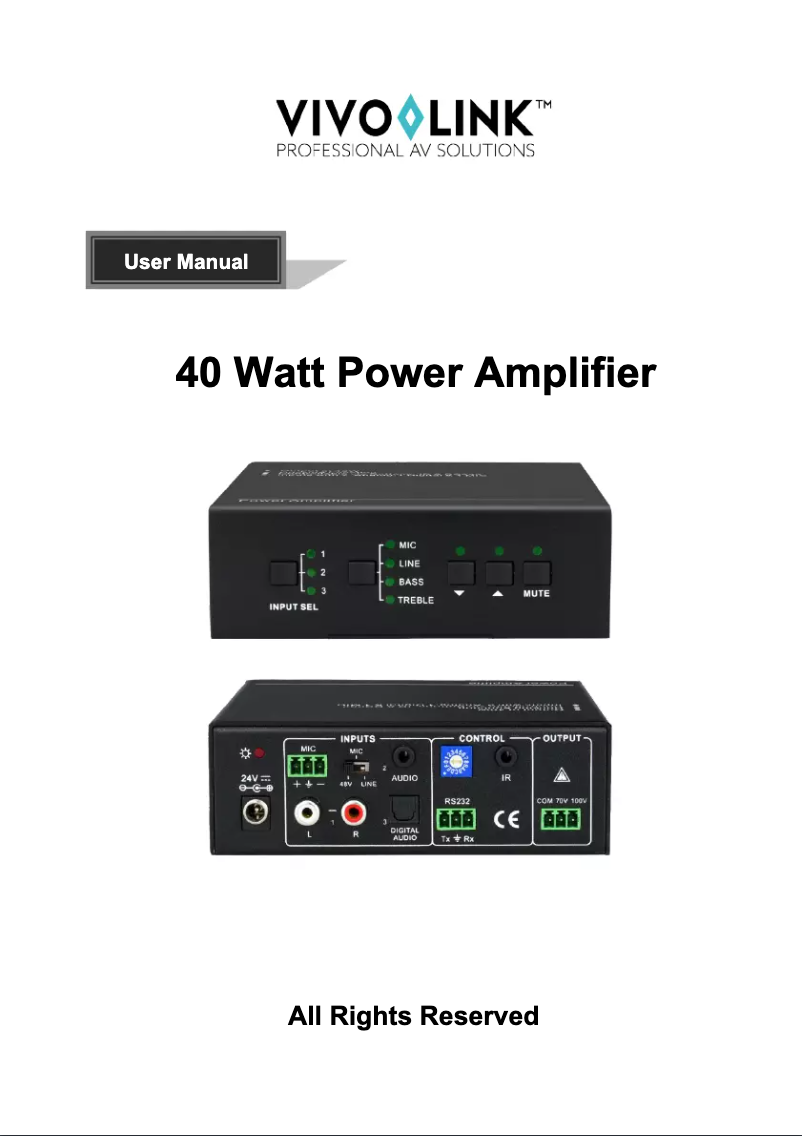 Image de la première page du manuel de l'appareil VLAMP140