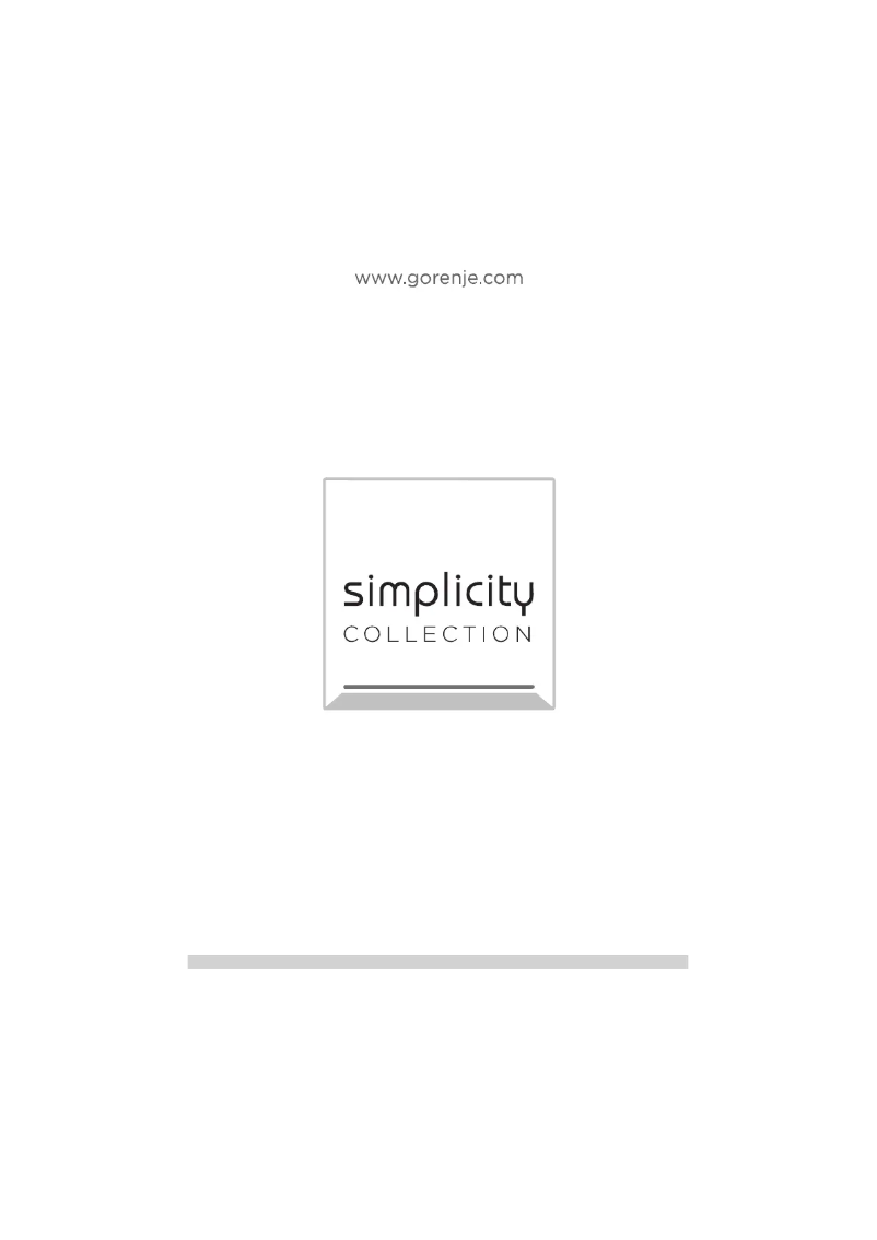 Page 1 of the manual User Manual Gorenje GV6SY2