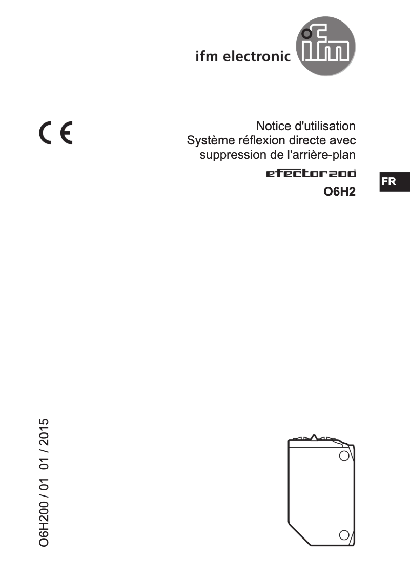 Page 1 of the manual User Manual IFM O6H202