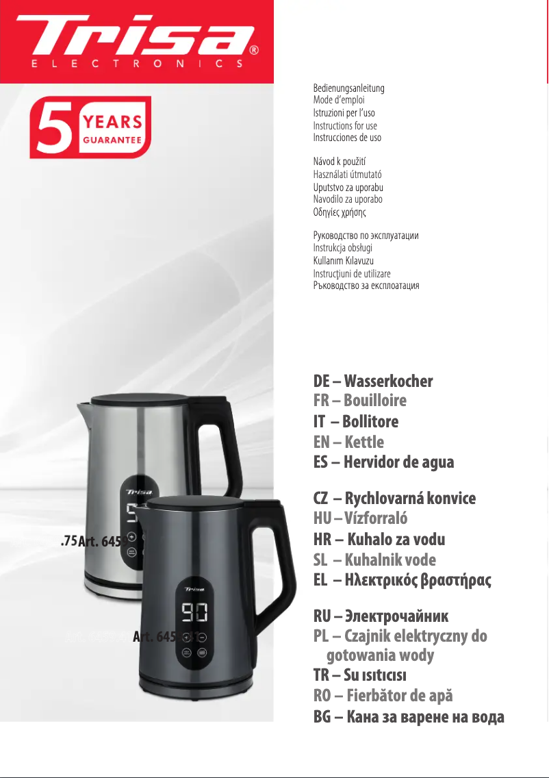 Page 1 of the manual User Manual Trisa Digital Boil 6459.75