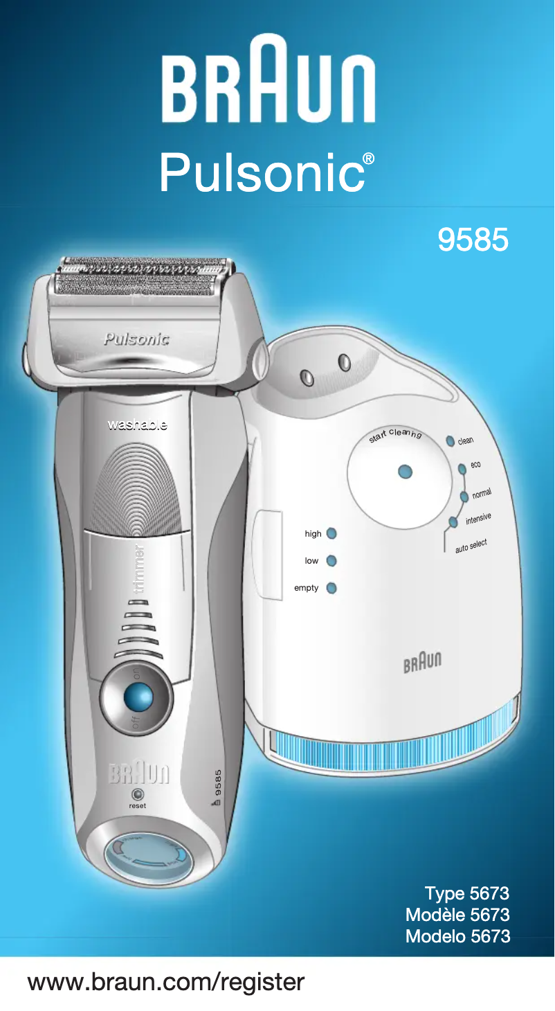 Page 1 of the manual User Manual Braun Pulsonic