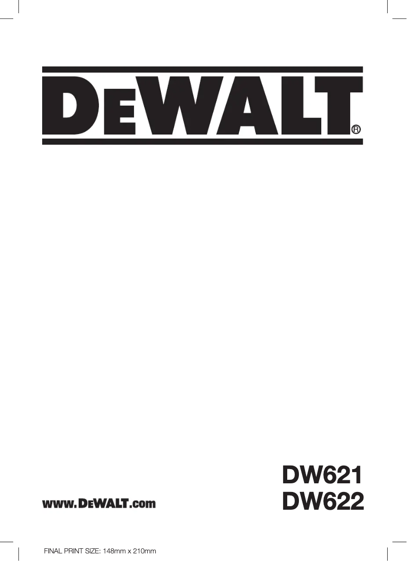 Page 1 of the manual User Manual DeWalt DW622
