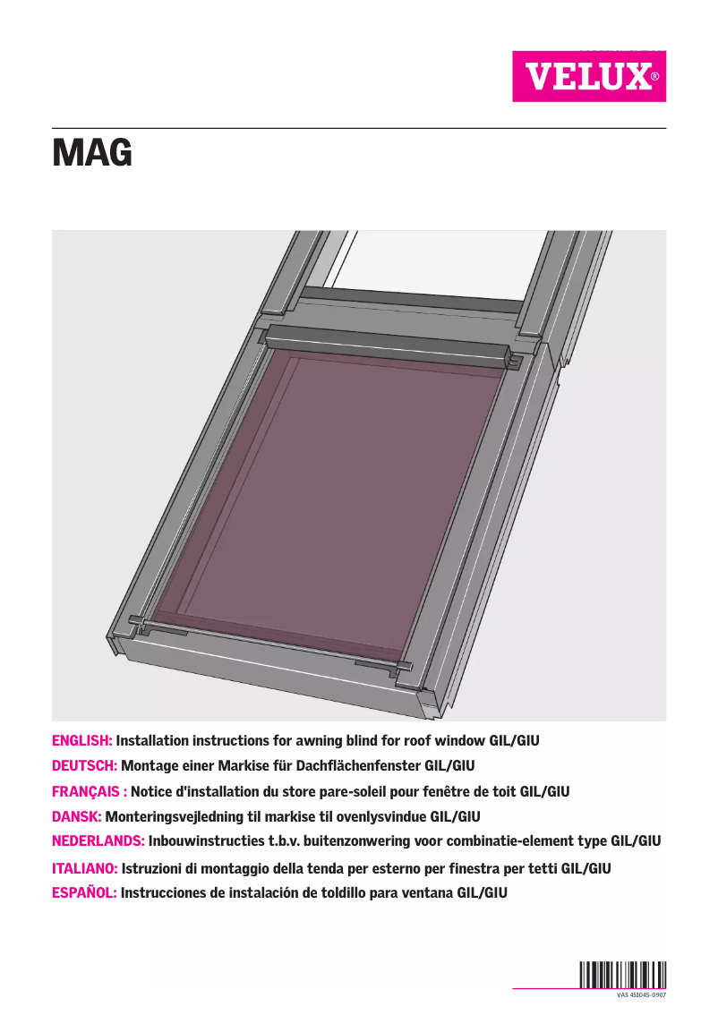 First page image of the manual for MAG