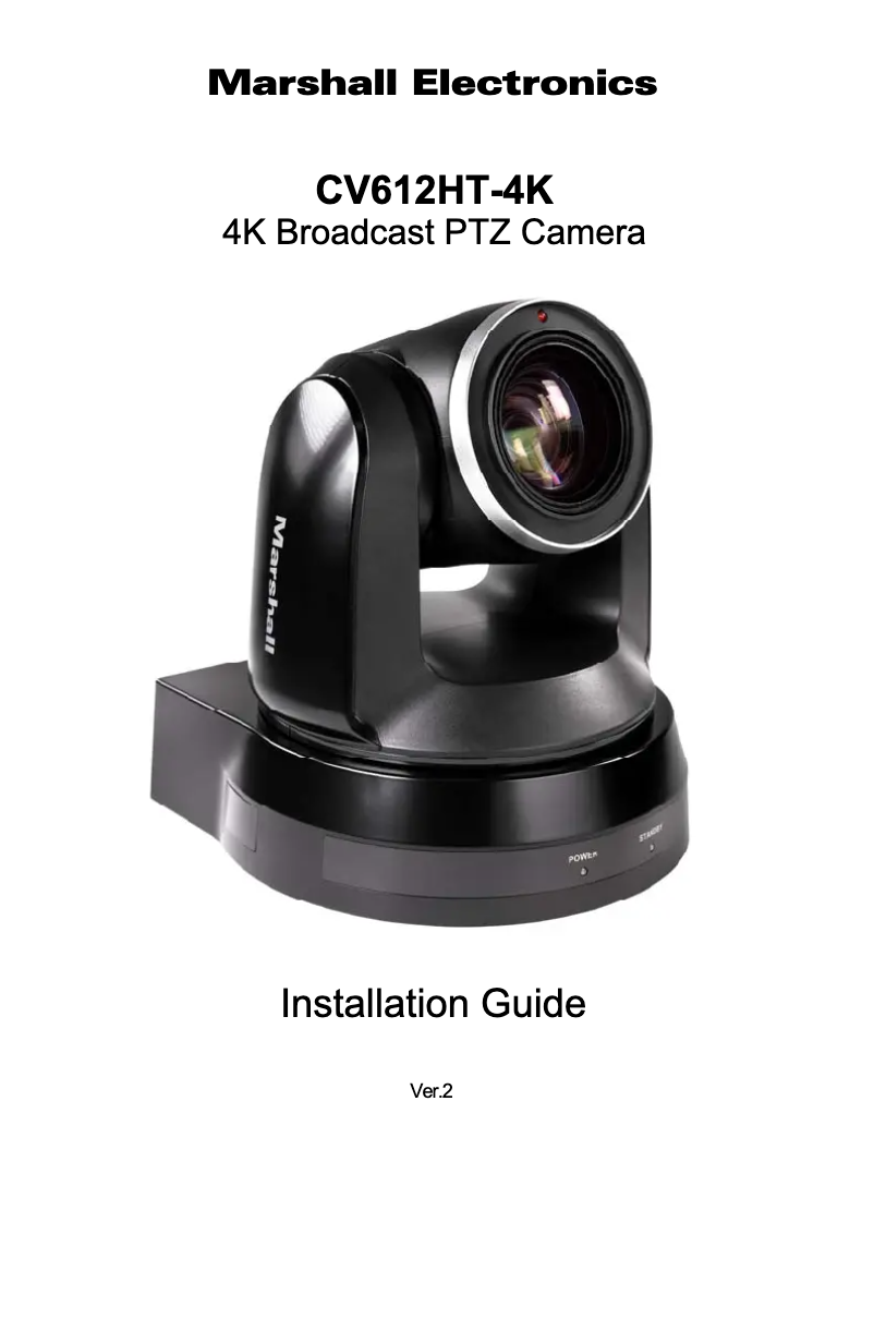 First page image of the manual for CV612HT-4K