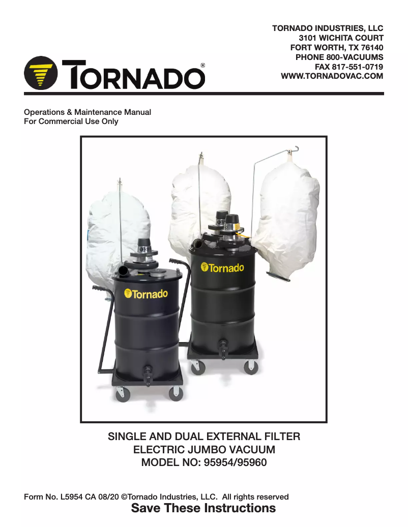 Page 1 of the manual User Manual Tornado Jumbo 95954