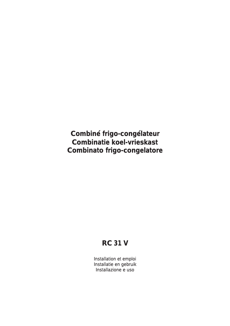 First page image of the manual for RC 31 V