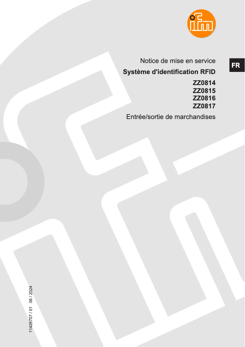 Page 1 of the manual User Manual IFM ZZ0817