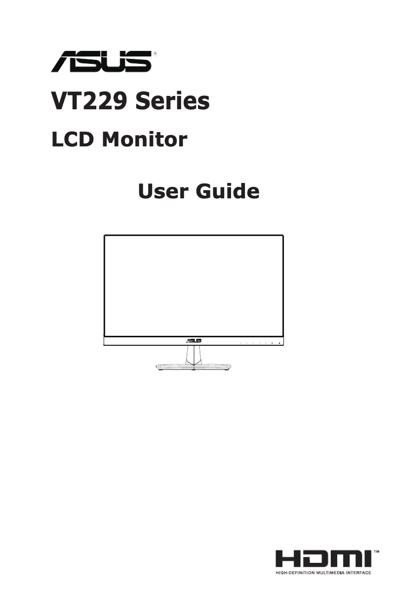 Page 1 of the manual User Manual Asus Touch VT229H