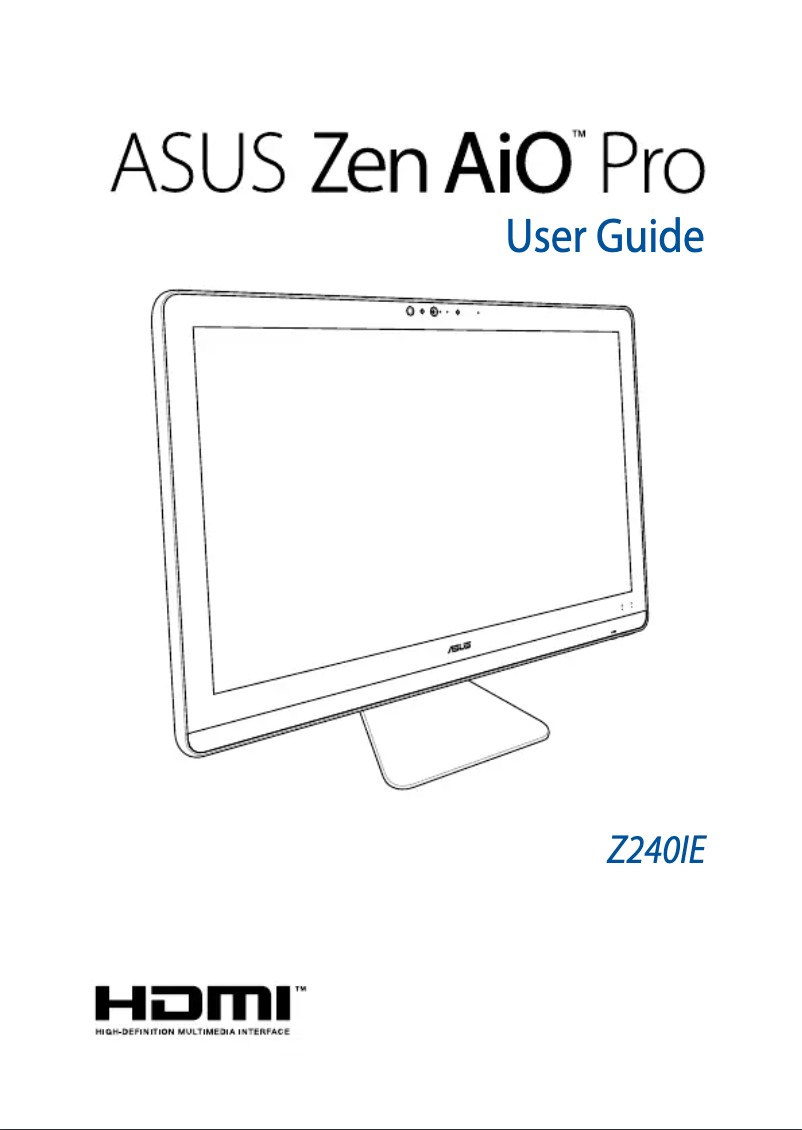 Page 1 of the manual User Manual Asus Zen AiO Pro Z240IEGT