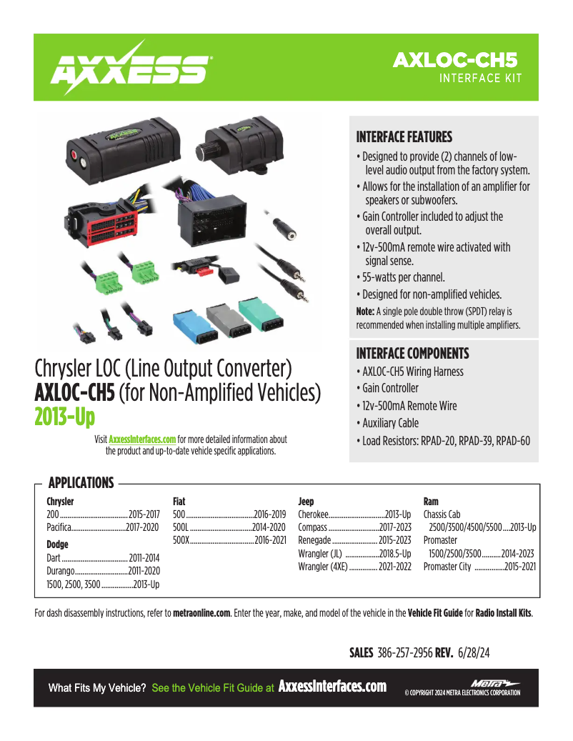 First page image of the manual for AXLOC-CH5