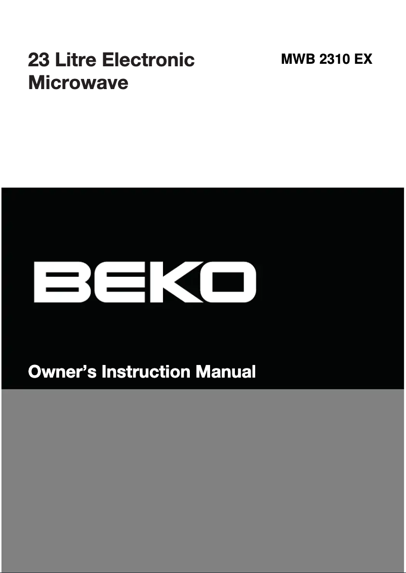 First page image of the manual for MWB 2310 EX