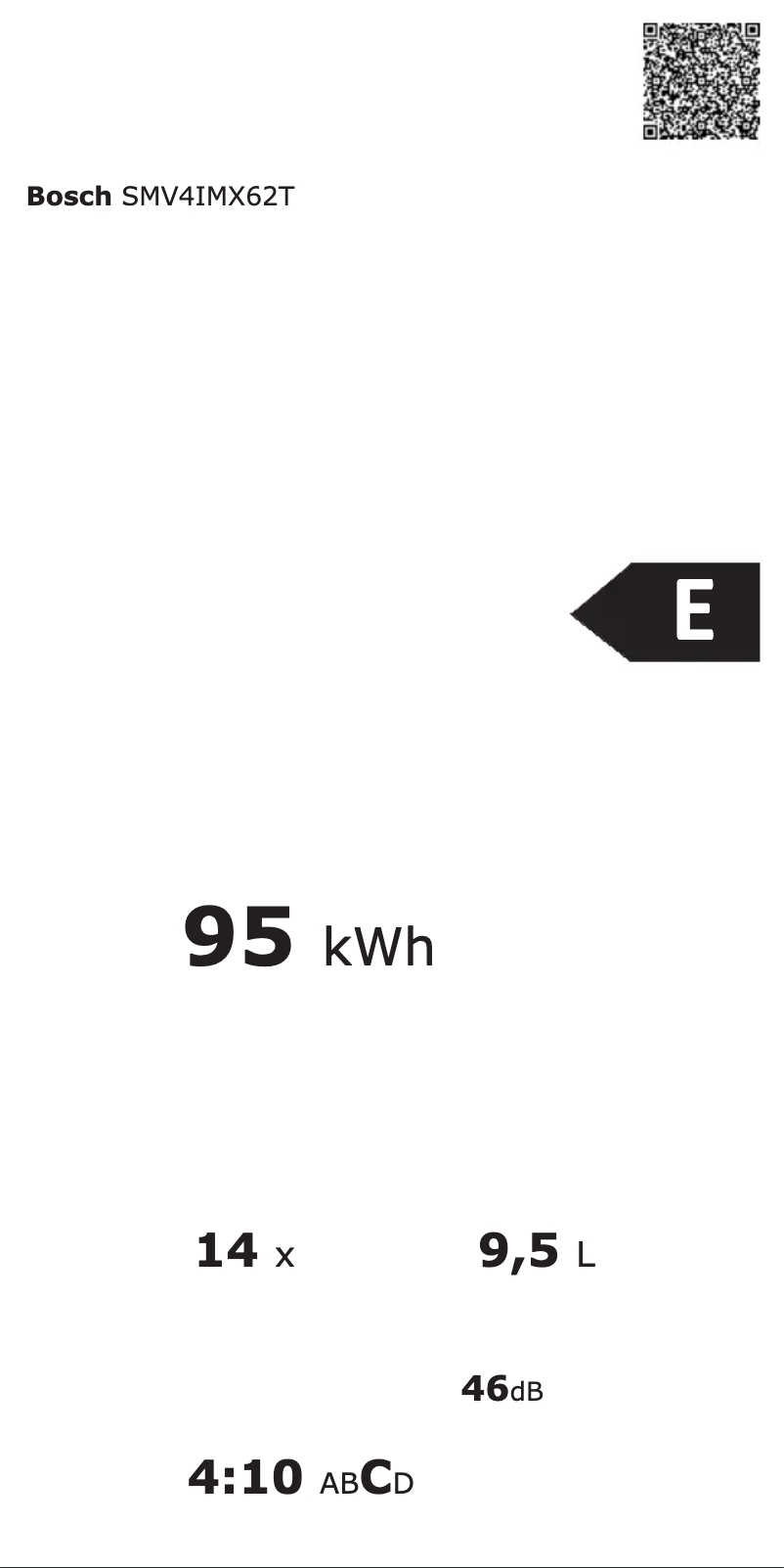 Page 1 of the manual Energy Label Bosch SMV4IMX62T