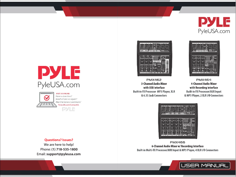 First page image of the manual for PMX466