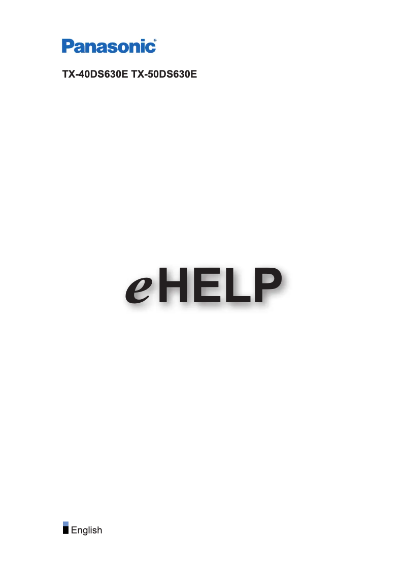 Page 1 of the manual User Manual Panasonic Viera TX-50DS630E