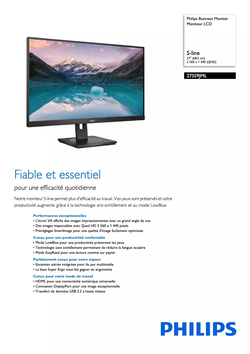 First page image of the manual for 275S9JML