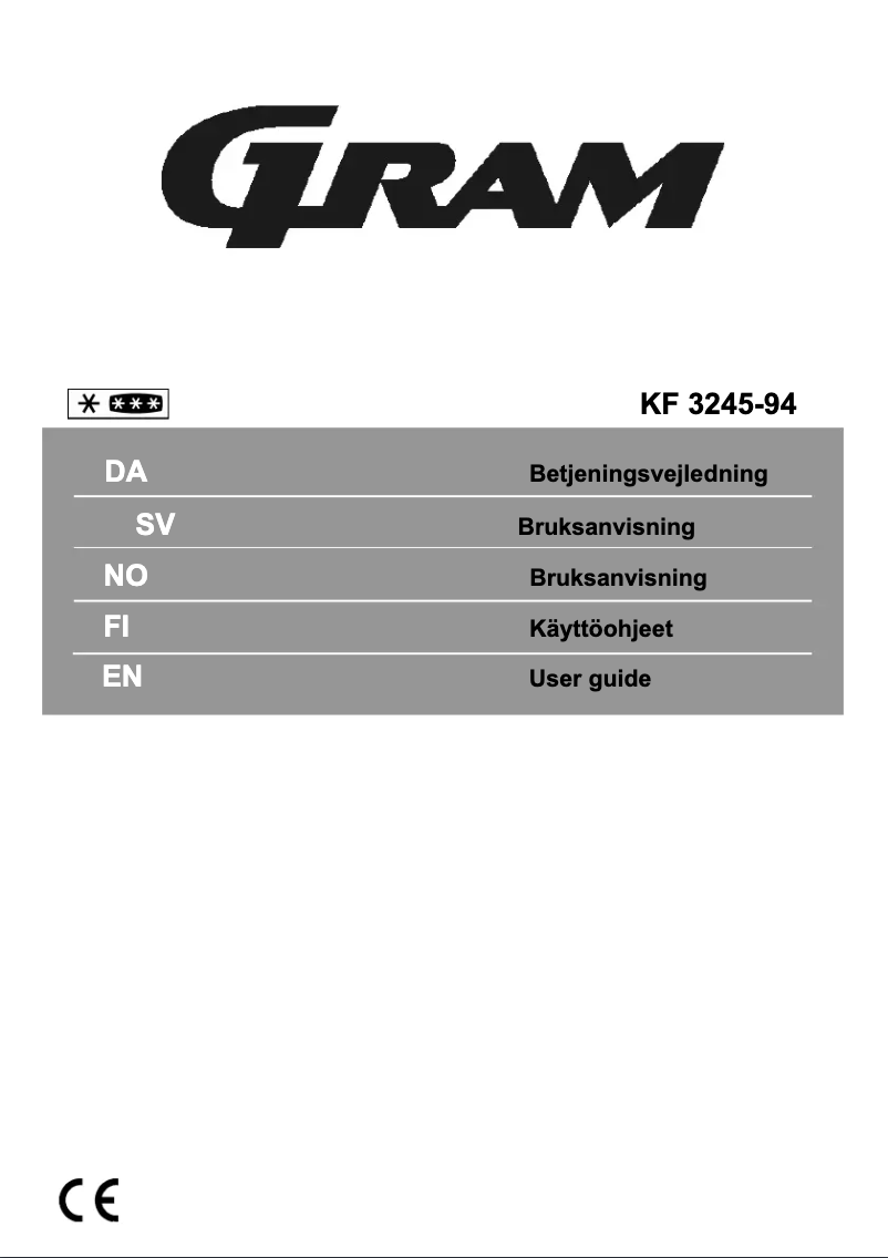 First page image of the manual for KF 3245-94