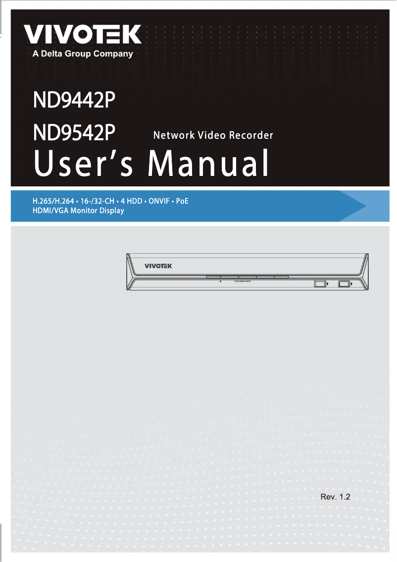 First page image of the manual for ND9442P