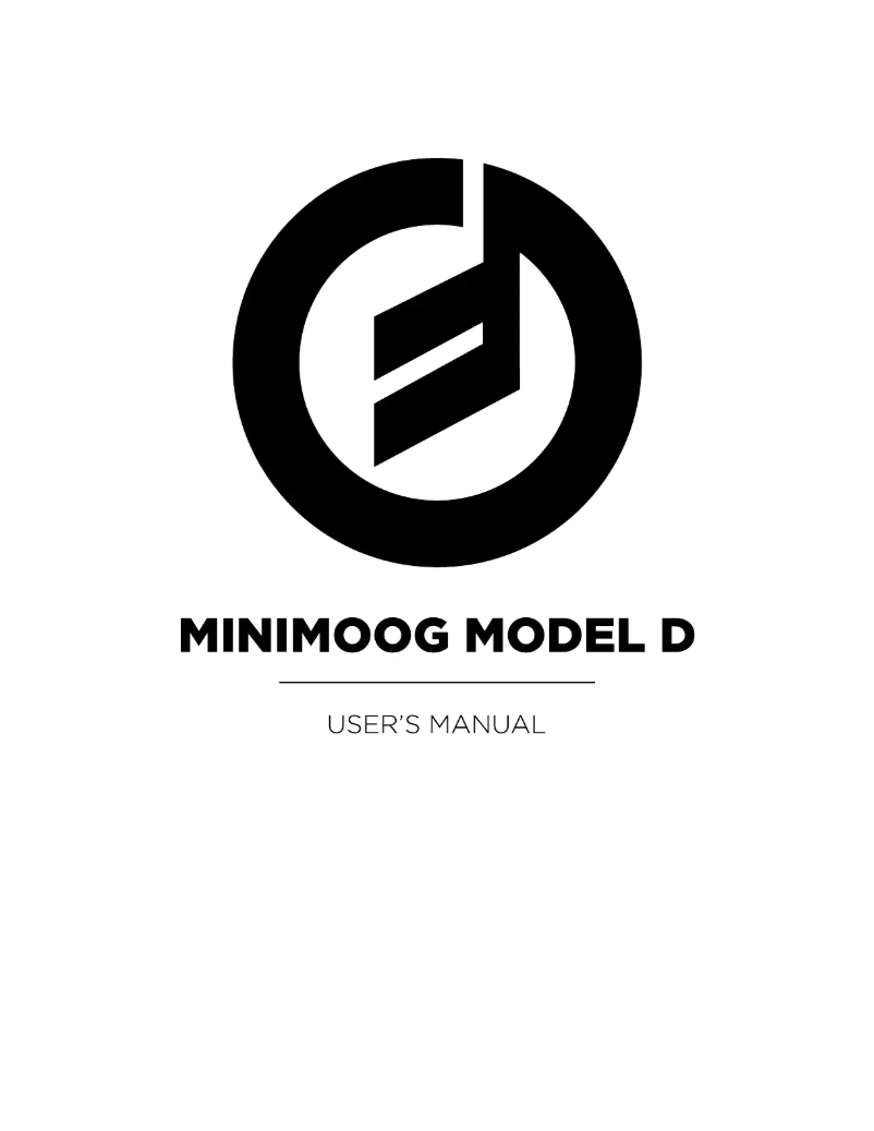 First page image of the manual for Minimoog Model D
