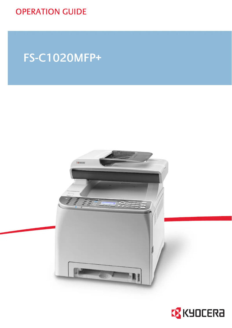 First page image of the manual for FS-C1020MFP+/KL3
