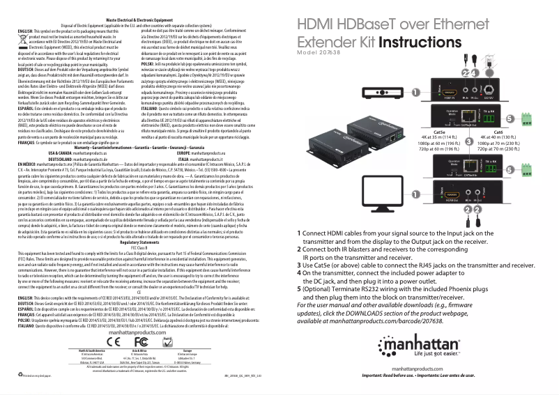 First page image of the manual for 207638