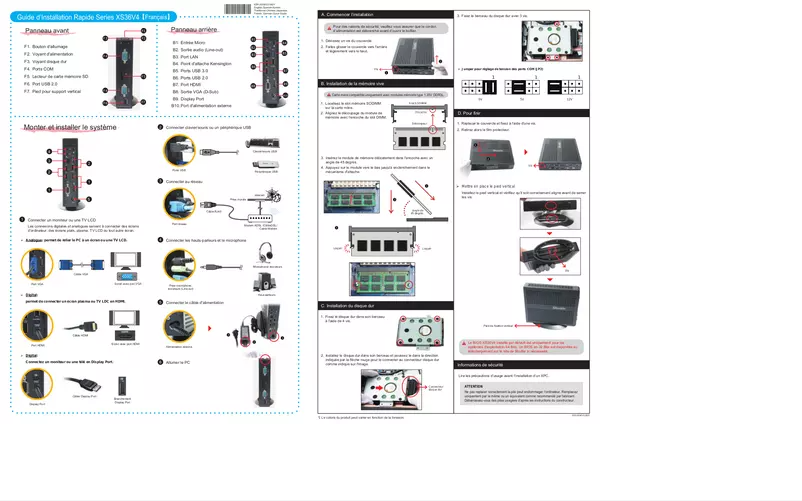 Page 1 of the manual User Manual Shuttle XS36-703 V4
