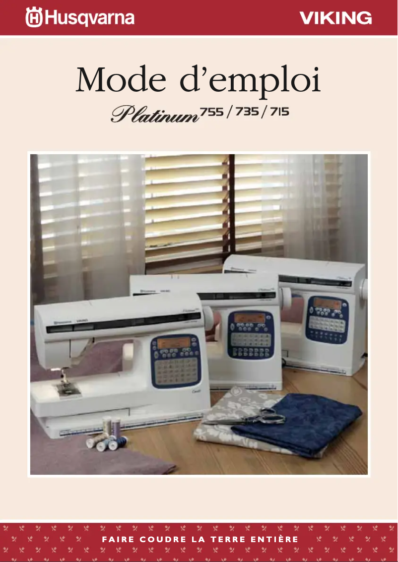 Page 1 of the manual User Manual Husqvarna-Viking Platinum 755
