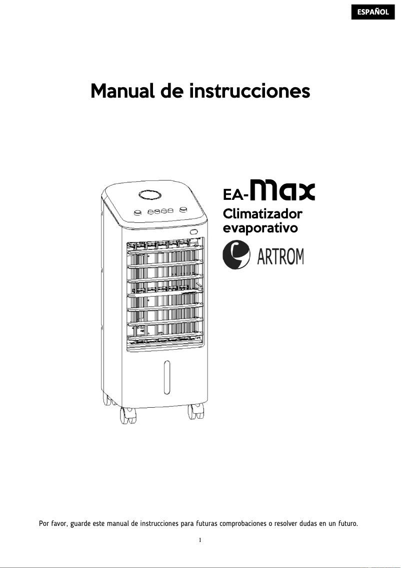 First page image of the manual for EA-MAX