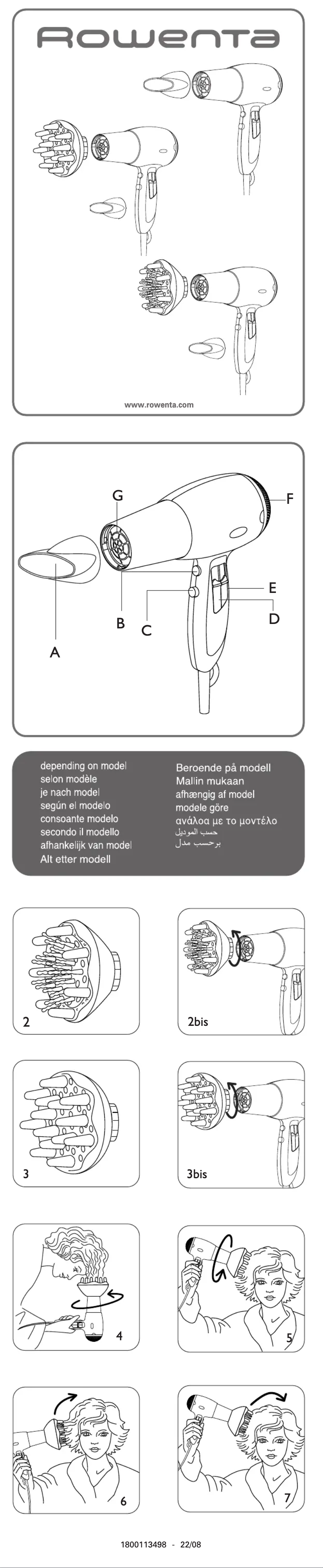 Page 1 of the manual User Manual Rowenta CV7301 Pro 2100