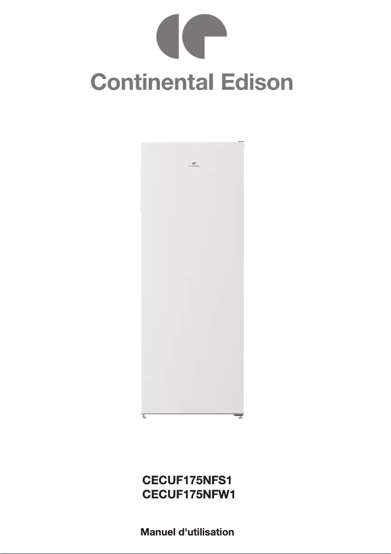 Page 1 of the manual User Manual Continental Edison CECUF175NFW1