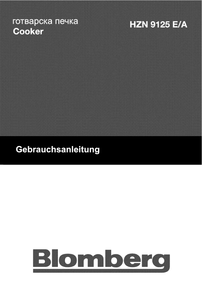 Page 1 of the manual User Manual Blomberg HZN 9125