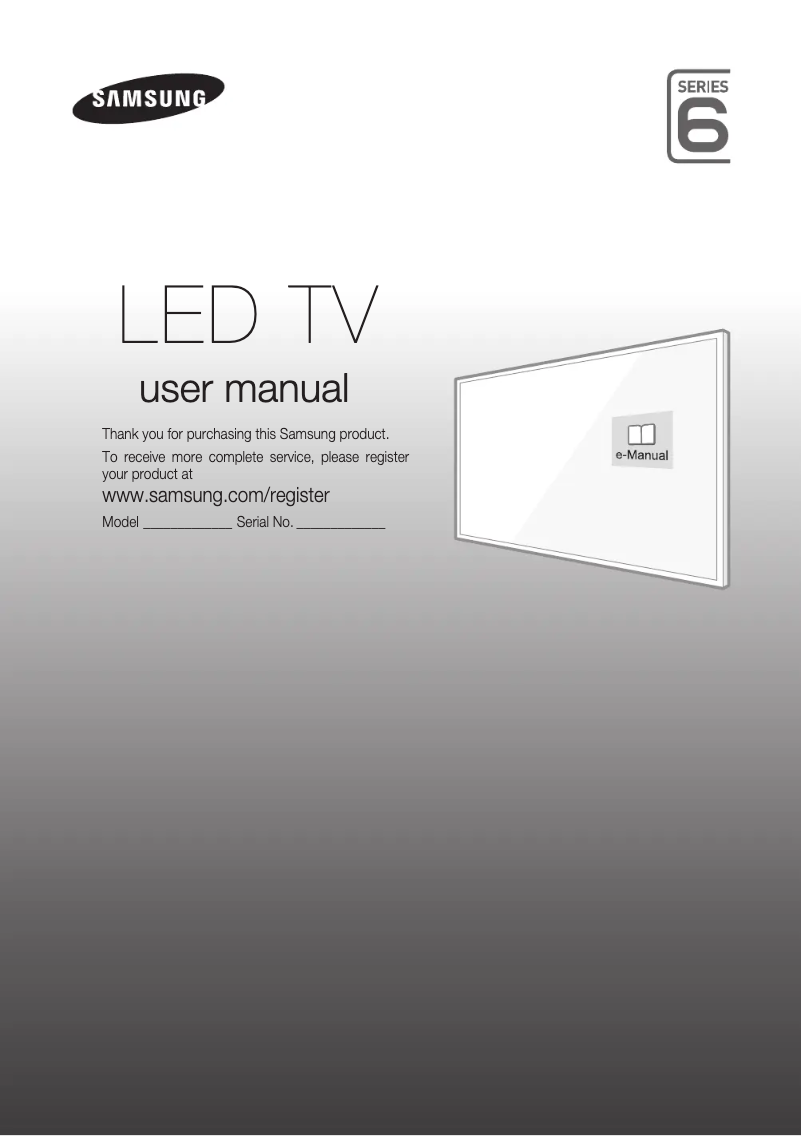 First page image of the manual for UA48J6200AW