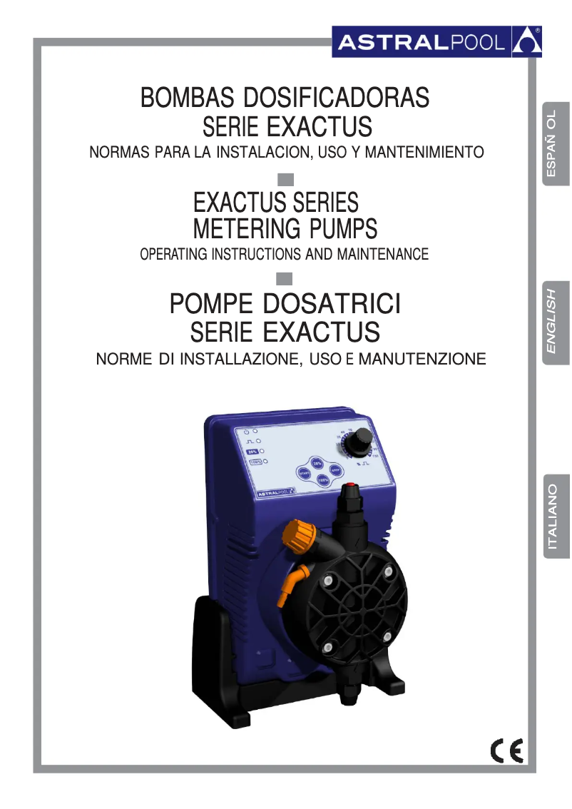 Page 1 of the manual User Manual AstralPool Exactus