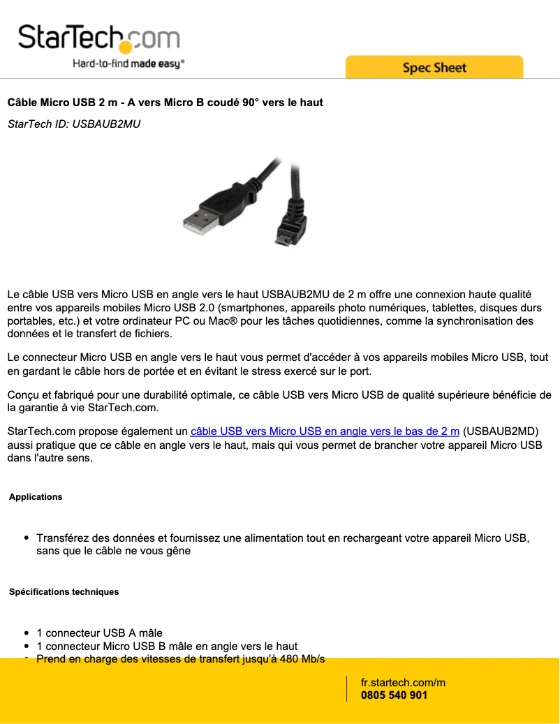 First page image of the manual for USBAUB2MU