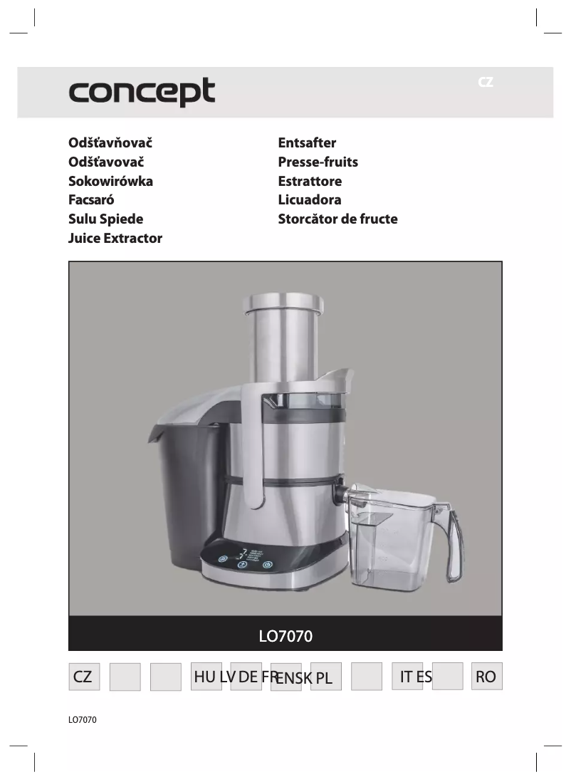 First page image of the manual for LO7070