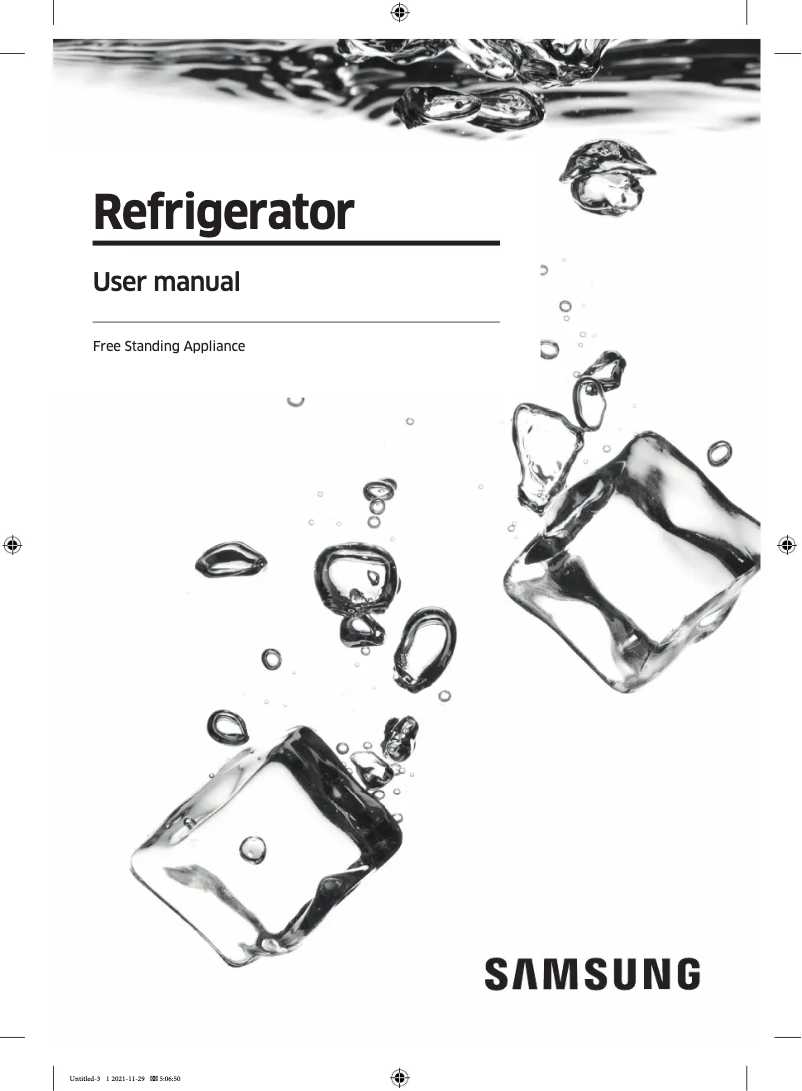 First page image of the manual for RF23BB8600QL
