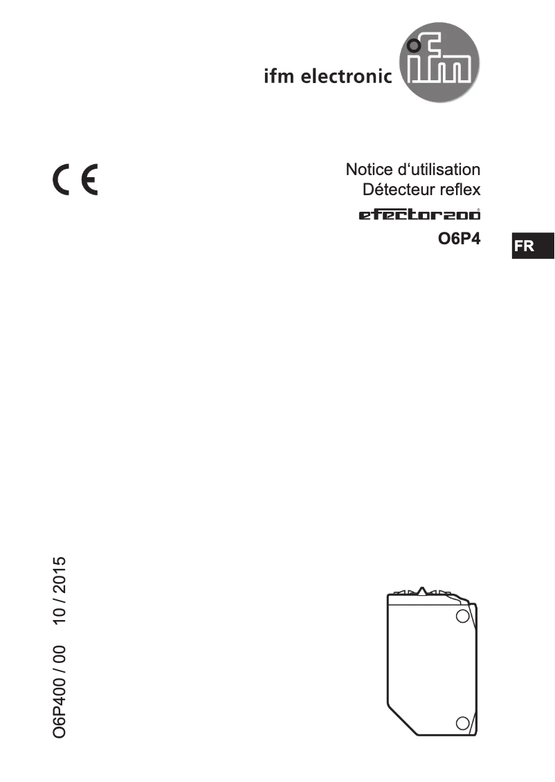 Page 1 of the manual User Manual IFM O6P400