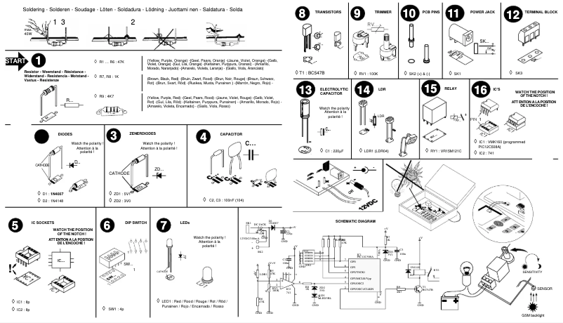 Page 1 of the manual Instructions / Assembly Velleman MK160