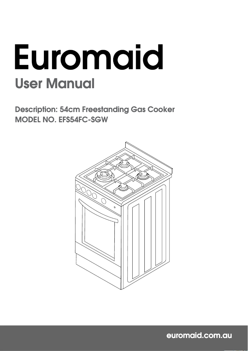 Page 1 of the manual User Manual Euromaid EFS54FC-SGW