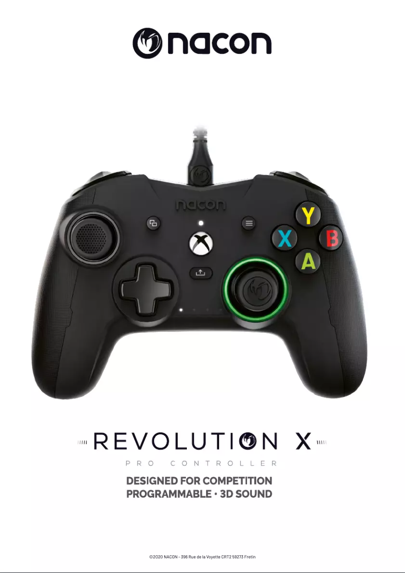 First page image of the manual for Revolution X