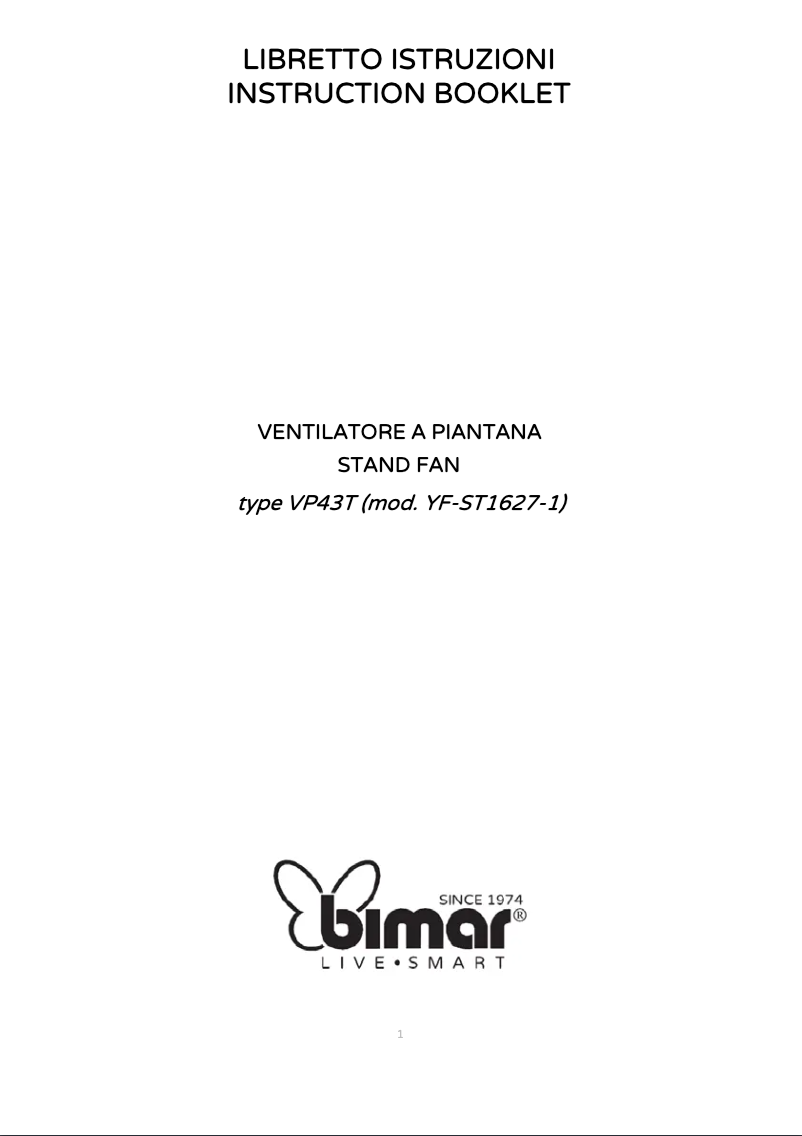 Page 1 of the manual User Manual Bimar VP43T