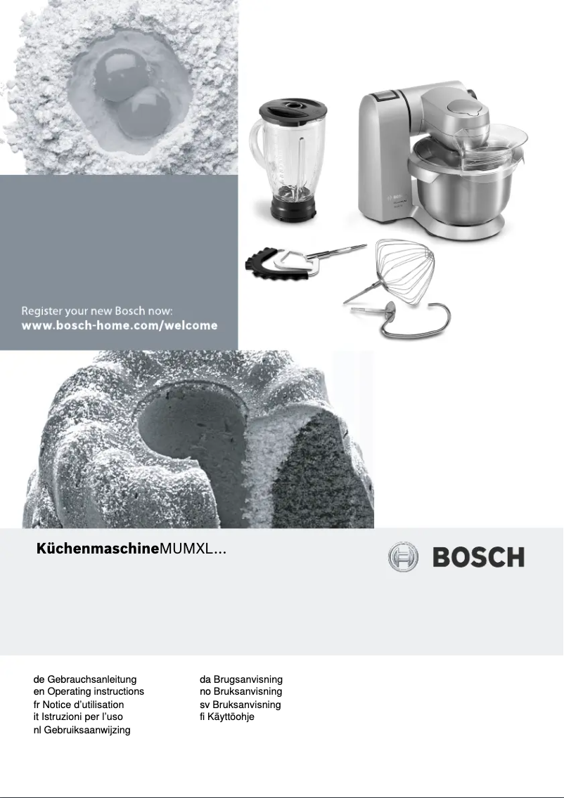 Page 1 of the manual User Manual Bosch MUMXL40G